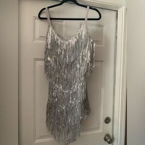 Fashion Nova fringe and sparkly women’s size L dress
